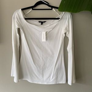 Banana Republic White off the shoulder top